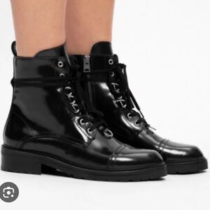 NWOT All Saints Lira Patient Leather Hiker Combat Boots